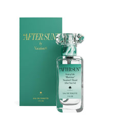 VACATION After Sun bottle front view, travel-friendly unisex scent for everyday wear.