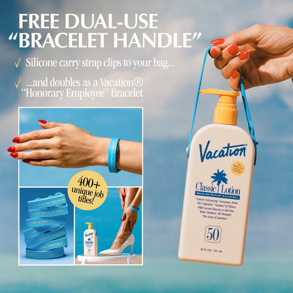 VACATION Classic Lotion SPF 50 Hawaii Act 104 compliant label for safe use.