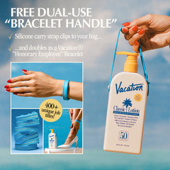 VACATION Classic Lotion SPF 50 Hawaii Act 104 compliant label for safe use.