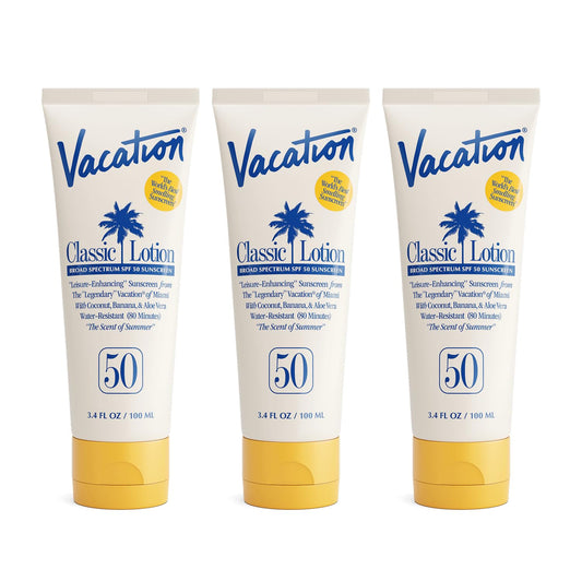 Vacation Classic Sunscreen Lotion spreads smoothly for even coverage.