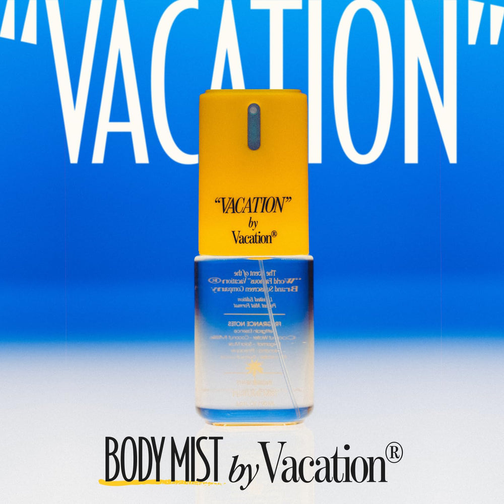VACATION fragrance with pool water note ideal for beach days