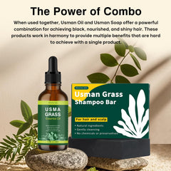 VAEYAE Natural Usma Juice Shampoo Bar in hand shows solid form for travel.