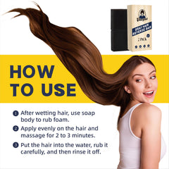 VAEYAE gray hair reverse bar ingredients collage highlights plant-based nutrients.