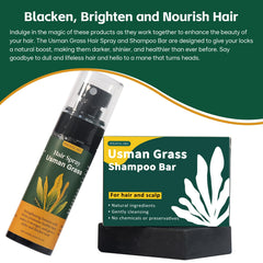 Gray hair care with Usman for natural darkening effect.