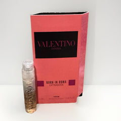 Valentino Born in Roma Extradose Donna bottle with pink packaging, long-lasting fragrance for evening wear.
