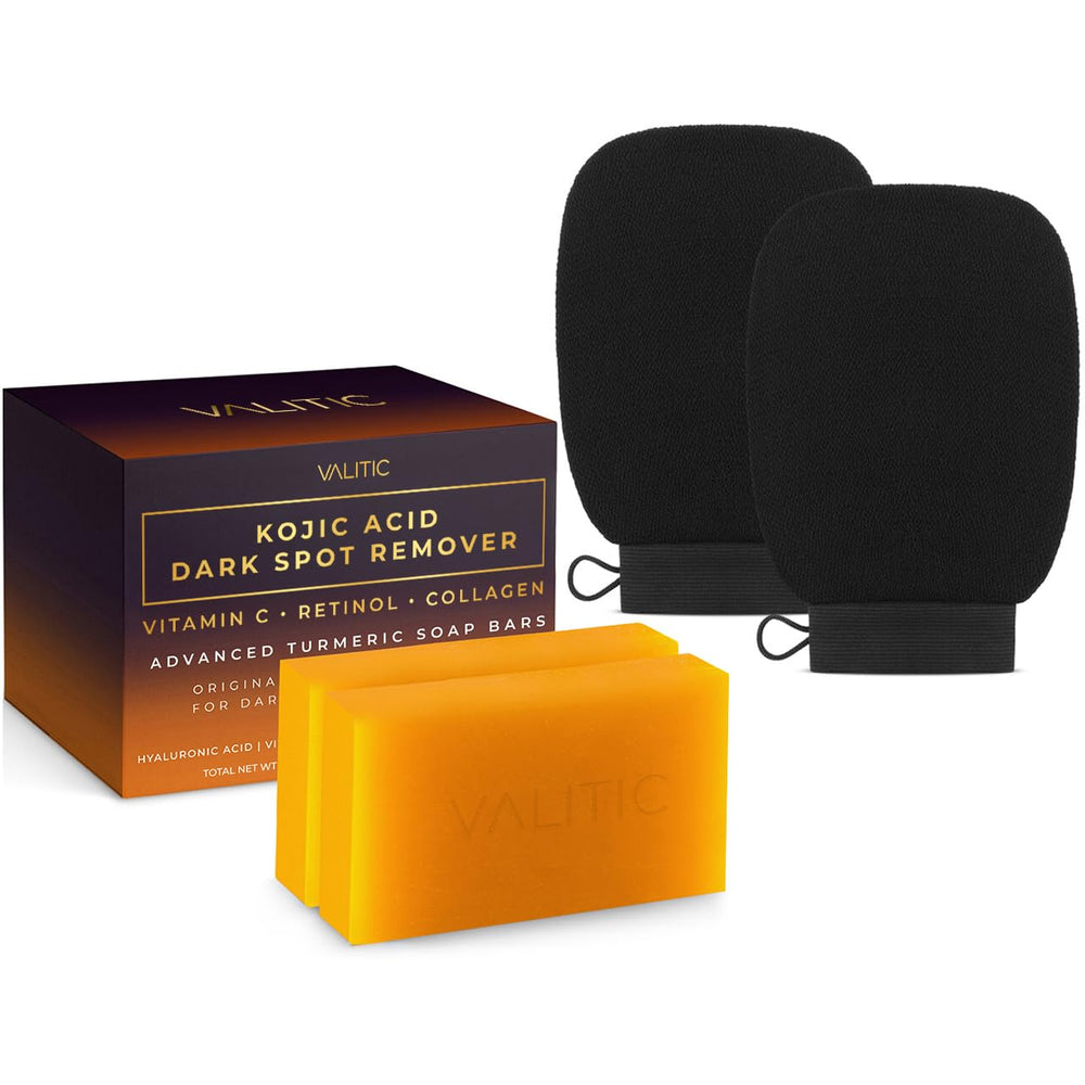 VALITIC Kojic Acid soap bar supporting dark spot appearance for even tone.