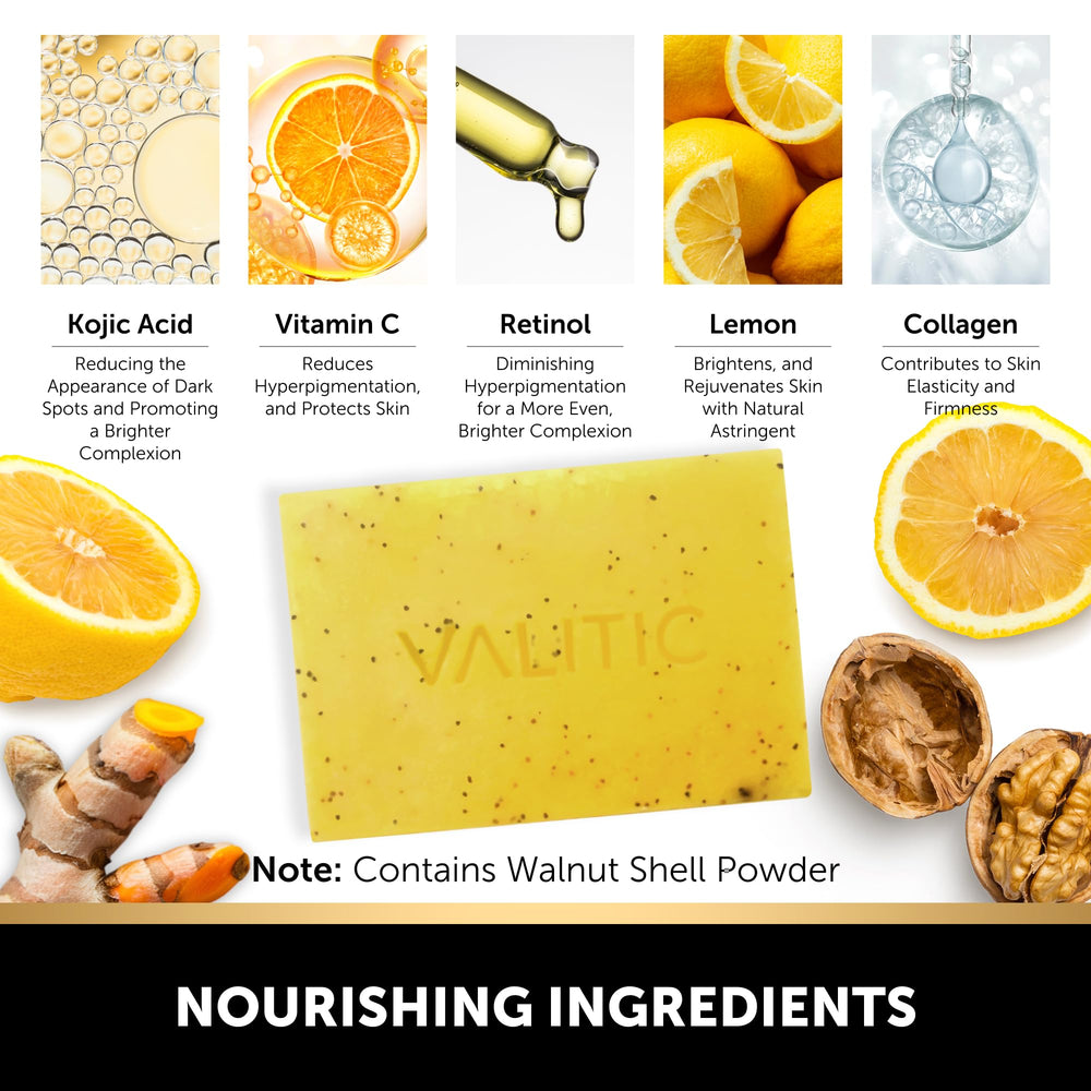 VALITIC soap with shell powder shows natural exfoliant for smoother skin