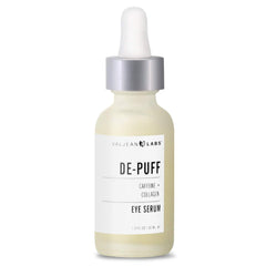 Valjean Labs DePuff Eye Serum included in a morning skincare routine.