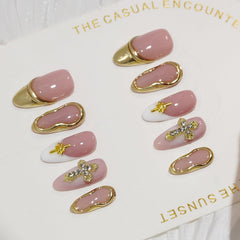 Vanesseva glossy reusable acrylic nails highlight durable finish for multiple wears.