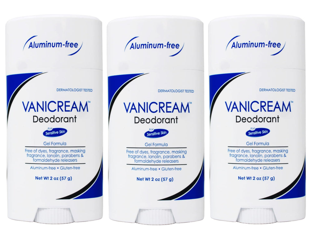 Vanicream deodorant gel application on underarm for sensitive skin