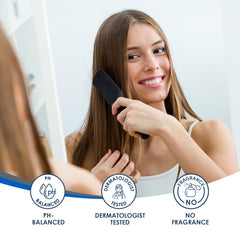 Vanicream Hair Shampoo ingredients closeup emphasizes fragrance-free, sensitive-skin friendly formula
