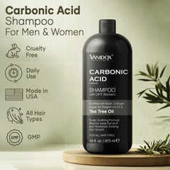 VANIDOX shampoo lather close-up shows rich foam for thorough cleansing.