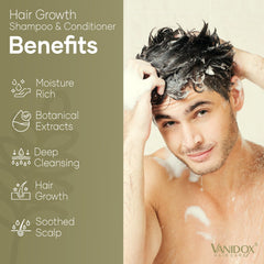 VANIDOX shampoo and conditioner set packaging highlights premium USA-made quality.