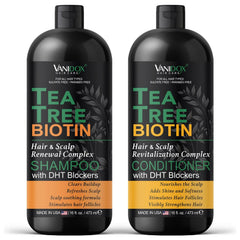 VANIDOX Tea Tree Shampoo bottle for refreshing scalp cleanse
