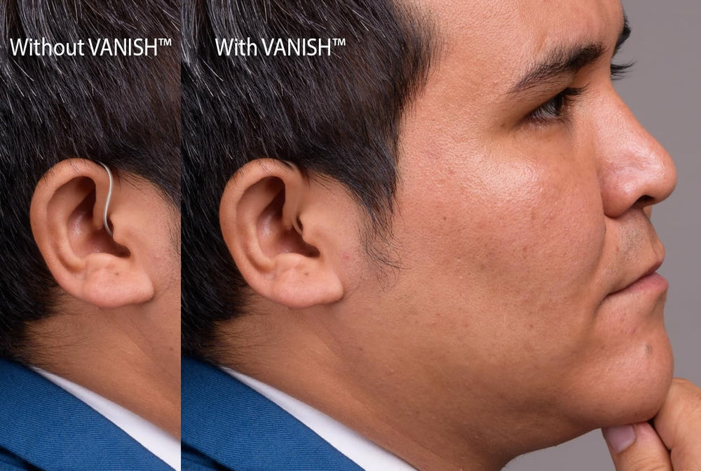 Vanish color-matching dye kit enables skin-tone blending.