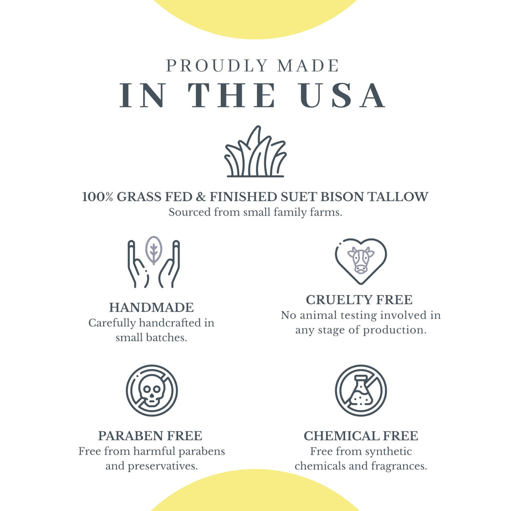 Vanman’s Tallow and Honey Balm packaging on display for easy access.