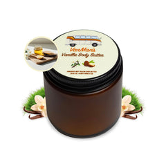 Vanman's whipped tallow vanilla body butter jar showing fluffy texture for hydration.