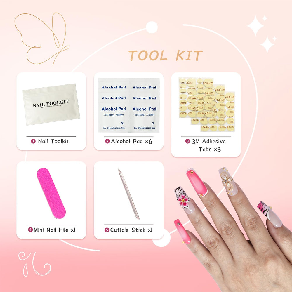 Vanpaga complete kit with tabs, pads, file, and cuticle stick for at-home mani.