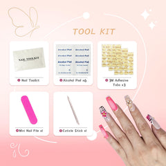 Vanpaga complete kit with tabs, pads, file, and cuticle stick for at-home mani.