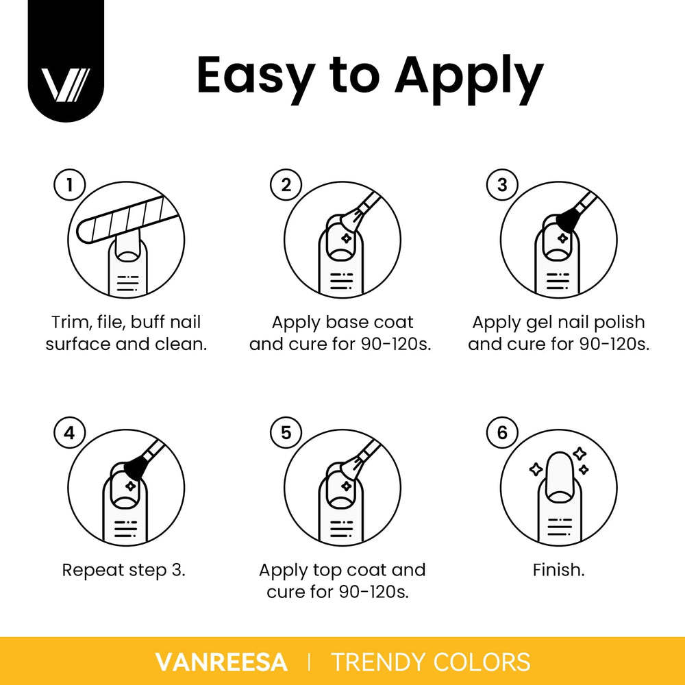 Vanreesa color swatches on nails show season-ready shades.