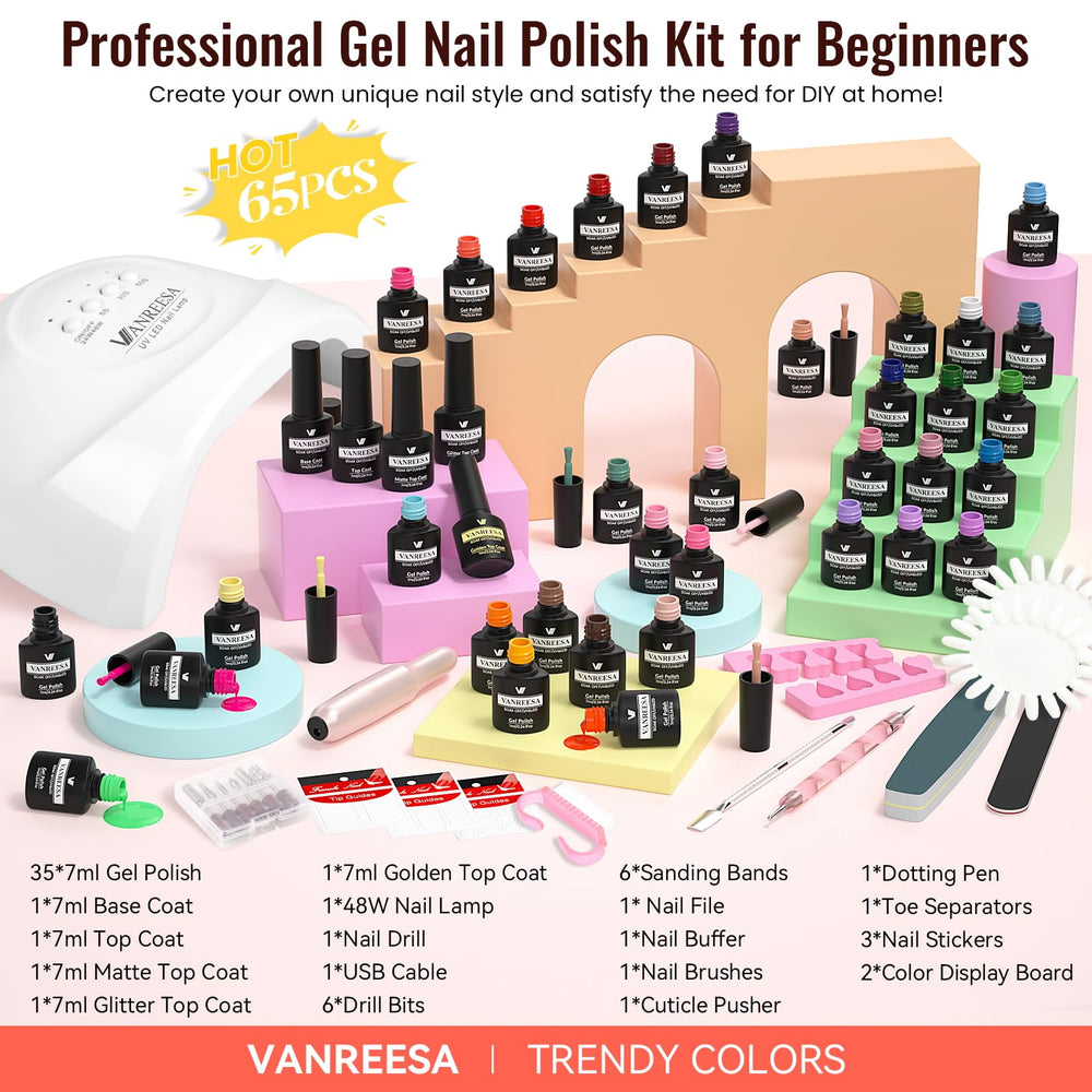VANREESA DIY nail art scene with polished results at home
