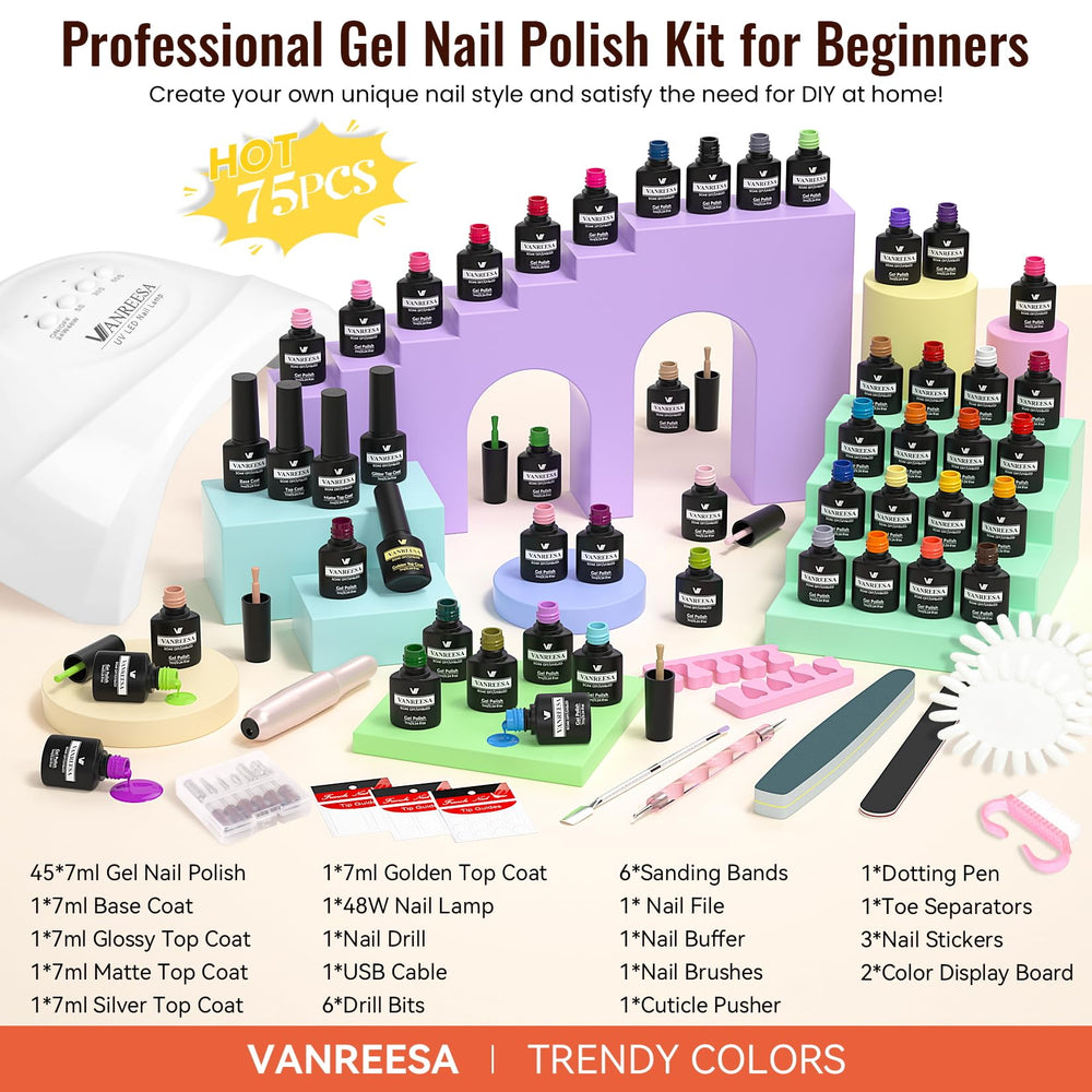 VANREESA gold glitter top coat adds festive sparkle
