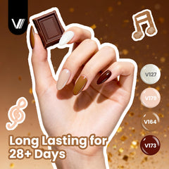 VANREESA orange gel nail polish for vibrant summer nails.