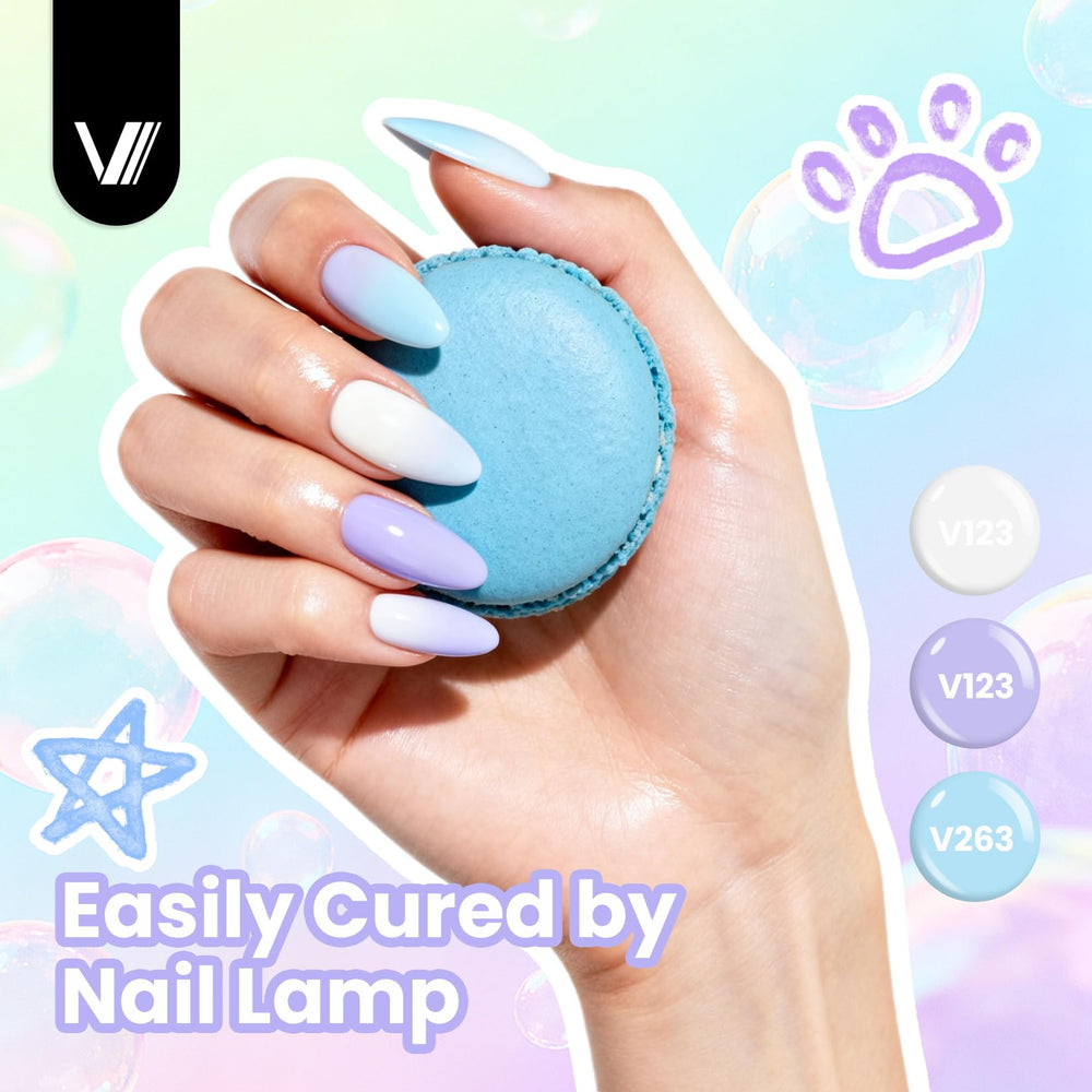 Vanreesa silk-gloss finish highlights salon-like shine on nails.