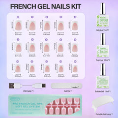 Vansiho easy application with glue and topcoat for quick at-home nails