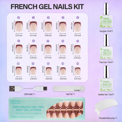 Vansiho square french tips align with nail contour