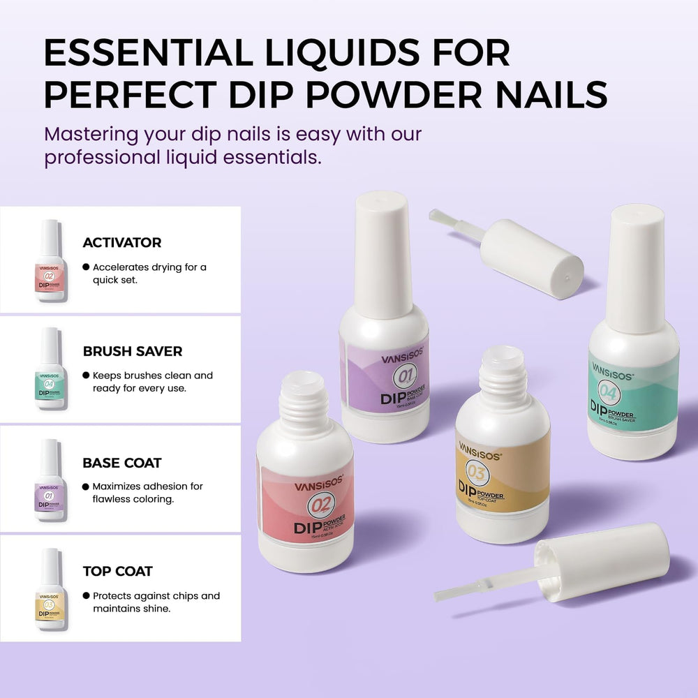 VANSISOS activator helps set powders for quick, clean results