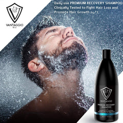 Vantaggio and Co Hair Loss Shampoo lather during scalp massage suggesting refreshing peppermint tingle