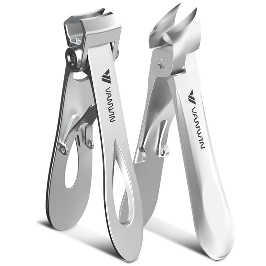 VanWin nail clippers with wide jaw opening for thick nails and easy trims