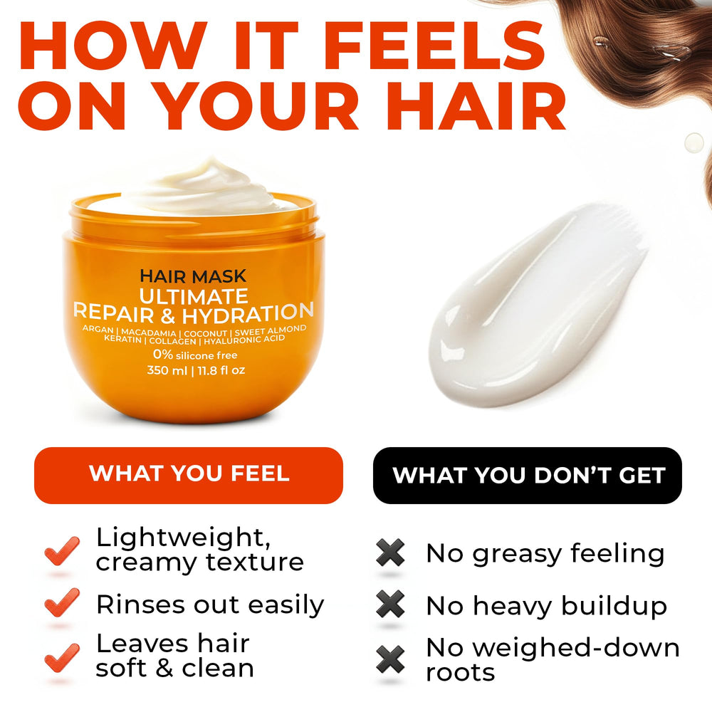 VAO Deep Conditioning Hair Mask cream texture ready for easy application.