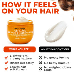 VAO Deep Conditioning Hair Mask cream texture ready for easy application.