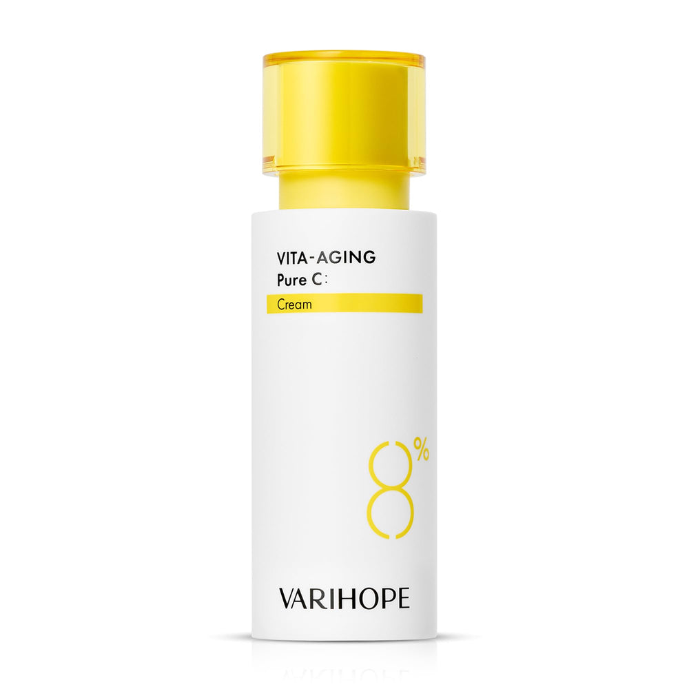 VARIHOPE Vita-Aging Pure C Cream jar with rich texture for deep hydration.