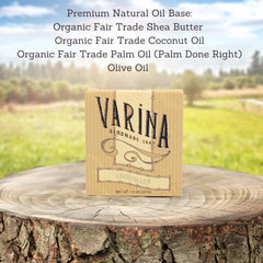 Varina Cucumelon Bar Soap close-up highlights natural texture