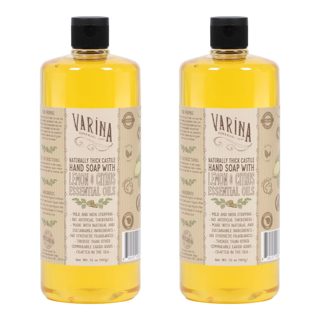 Varina Liquid Soap bottle for easy hand washing with citrus scent