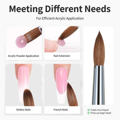 varnishea acrylic brush suitable for nail art, painting, and detailed design