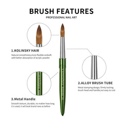 varnishea nail brush featuring metal stamping design for longevity