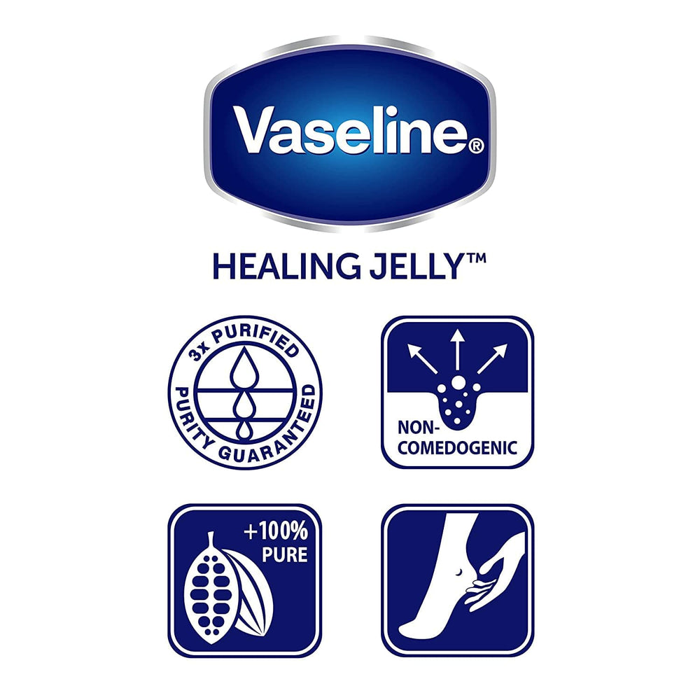 Vaseline application on lips; multitask moisturizing use