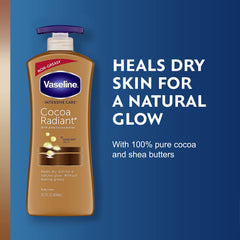 Vaseline Cocoa Shimmer Jelly Stick applied to skin for a dewy highlight