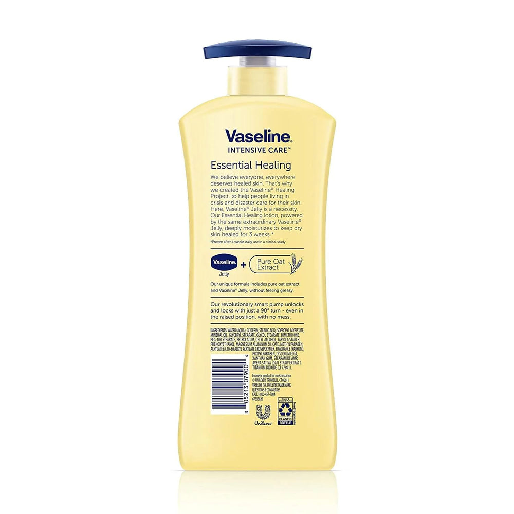 Application motion of Vaseline Essential Healing lotion absorbing quickly