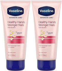 Two-pack setup of Vaseline Intensive Care Hand Cream for easy swapping at home or travel.