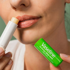 On-the-go use shown with compact pocket-friendly packaging.