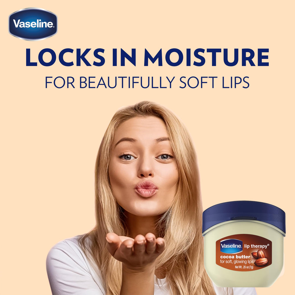 Vaseline Lip Therapy Cocoa Butter multi-pack display in-store