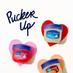 Vaseline Lip Therapy Cocoa Butter on lips adding subtle shine.