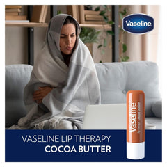 Vaseline Lip Therapy four sticks displayed for versatile on-the-go moisturizing.