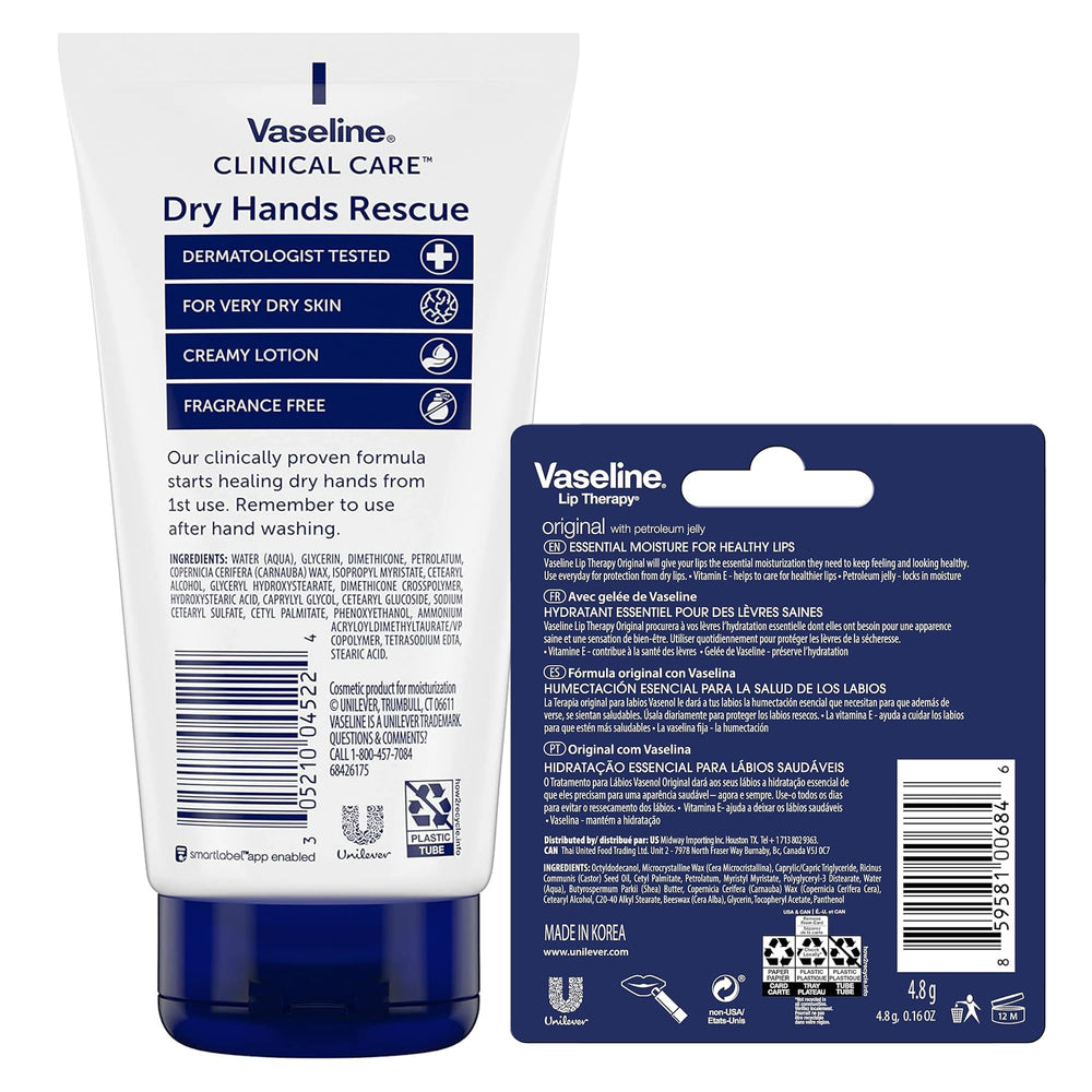 Vaseline Lip Therapy Original Tube provides lasting moisture for lips.
