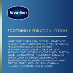 Non-comedogenic Vaseline Hydration formula shown on packaging